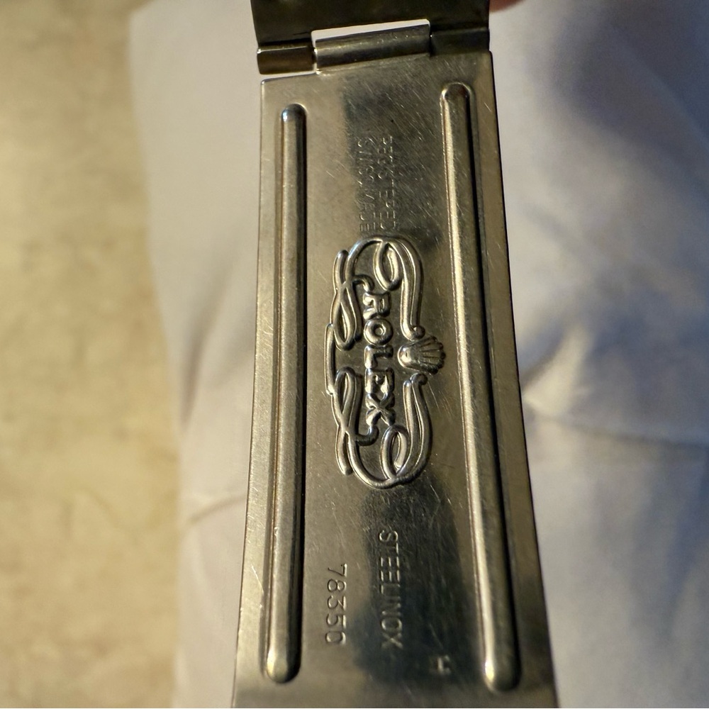 Rolex Oysterdate Black Dial Silver Case Watch - Picture 3 of 16